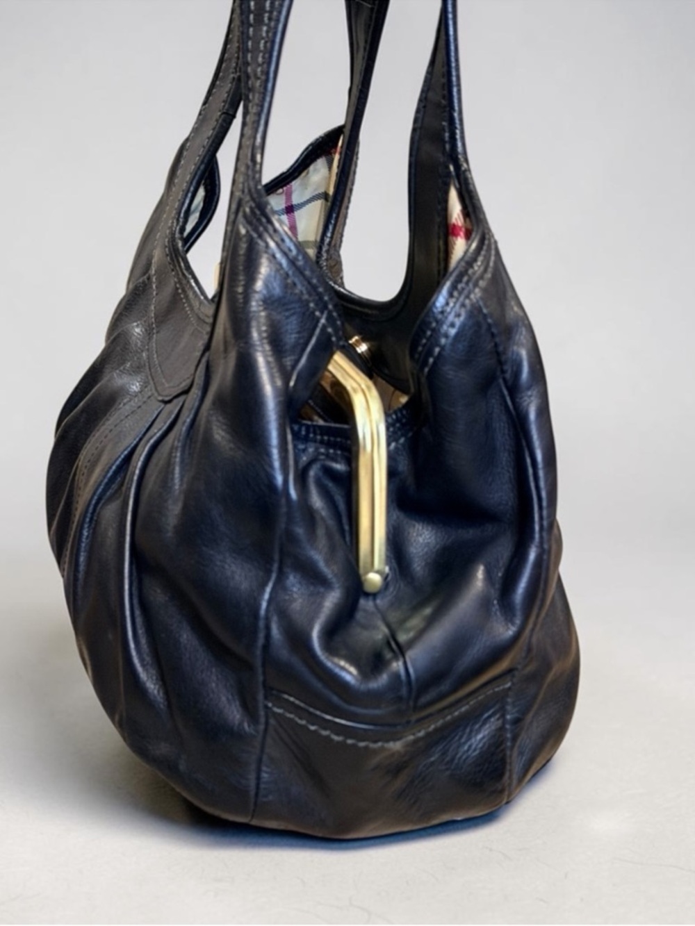 COACH Madison Pinnacle Black Leather Maggie Shoulder Bag 12248 - Picture 4 of 16